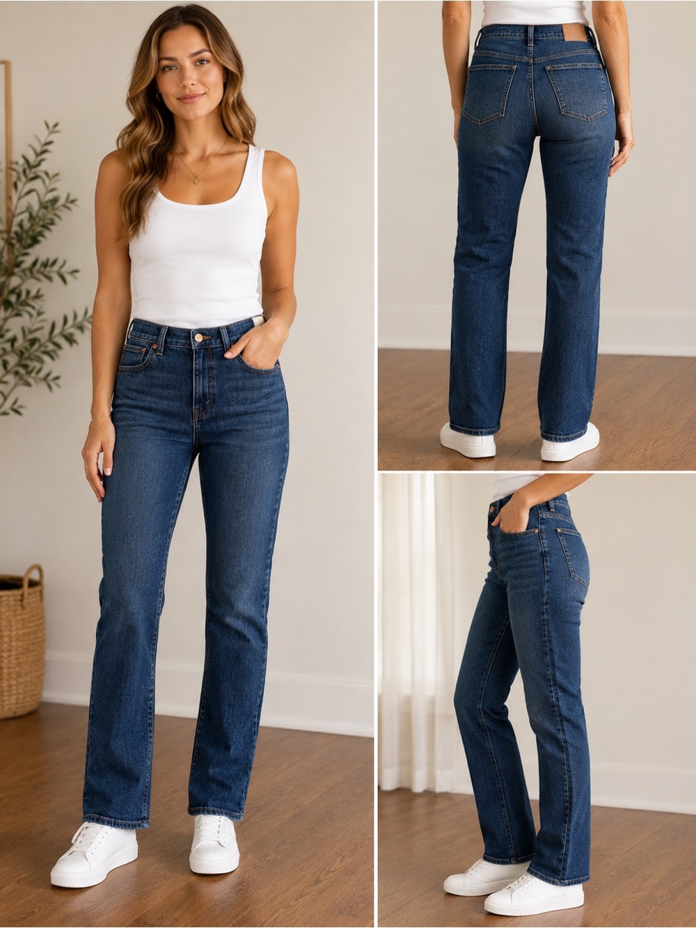 Madewell Mid-Rise Stovepipe Jeans | Magic Pockets | Dark Wash | Size 28 | NWT